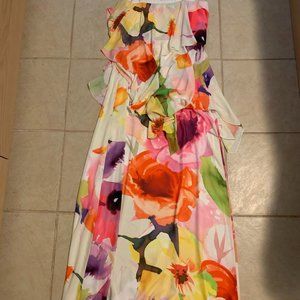 JosieNatori long maxi dress floral yellow purple 4